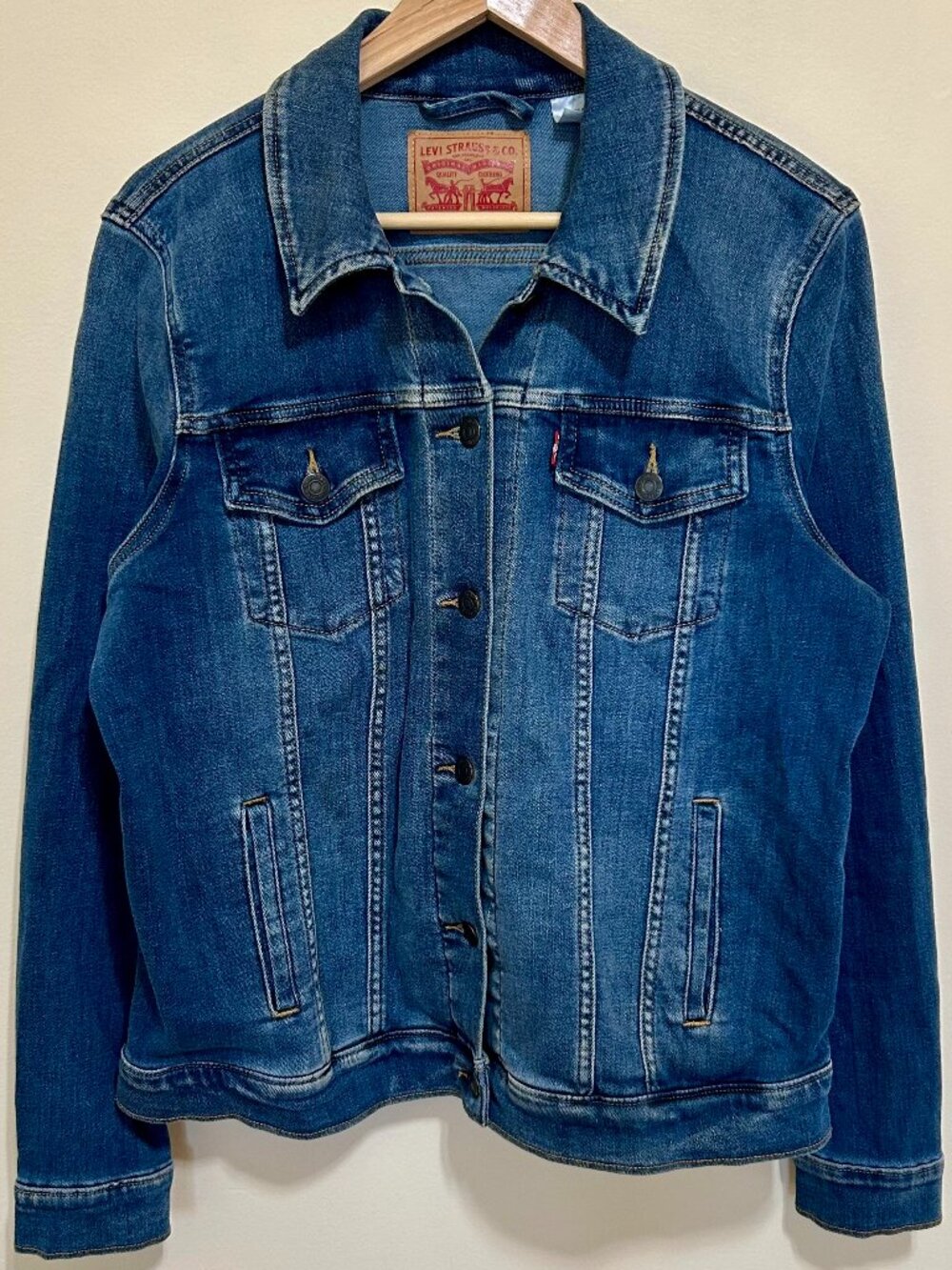 Levis Straus & Co Denim Jean Jacket Size XL